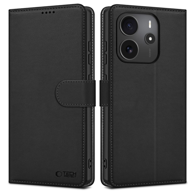 Tech-Protect Xiaomi Redmi Note 14 4G Θήκη Πορτοφόλι Stand από Δερματίνη - Black