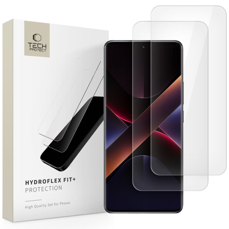 TECH-PROTECT Xiaomi Redmi Note 14 Pro 5G / 14 Pro+ 5G / Poco X7 - Hydroflex Fit+ Προστατευτική Μεμβράνη Οθόνης - 2 Τεμάχια - Διάφανο