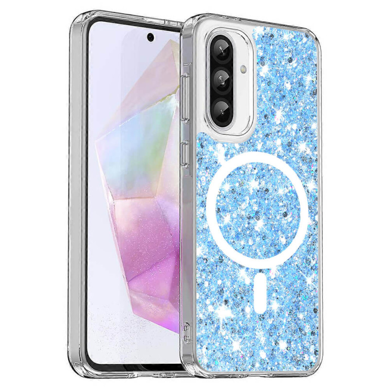 Techsuit Samsung Galaxy A36 5G / A56 5G - MagSafe - Sparkly Glitter - Σκληρή Θήκη με Πλαίσιο Σιλικόνης - Blue