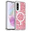 Techsuit Samsung Galaxy A36 5G / A56 5G - MagSafe - Sparkly Glitter - Σκληρή Θήκη με Πλαίσιο Σιλικόνης - Pink