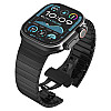 Techsuit Λουράκι Apple Watch 2 / 3 / 4 / 5 / 6 / 7 / 8 / 9 / 10 / SE / SE 2 / Ultra / Ultra 2 - 42 / 44 / 45 / 46 / 49 mm Watchband W012 Μπρασελέ από Ανοξείδωτο Ατσάλι - Black