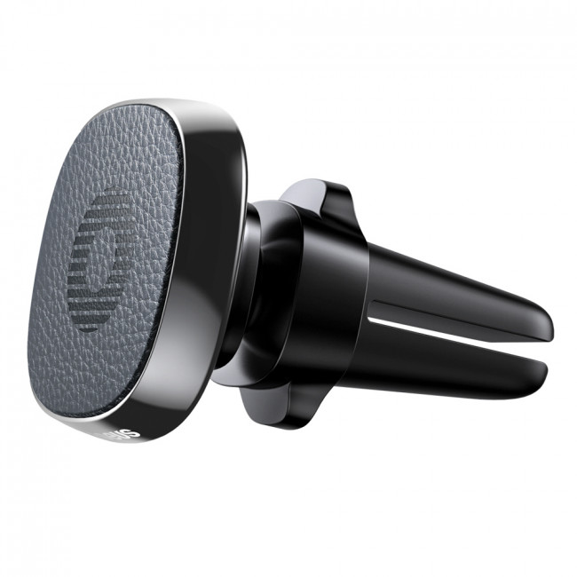 Baseus Privity Pro Air Vent Magnetic Car Mount Holder for Smartphones / iPhones - Μαγνητική Βάση Αυτοκινήτου Αεραγωγού με Δέρμα - Black - SUMQ-PR01