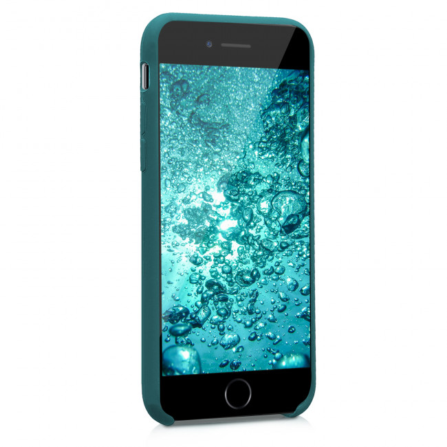 KW iPhone SE 2022 / SE 2020 / 7 / 8 Θήκη Σιλικόνης Rubber TPU - Teal Matte - 40225.57