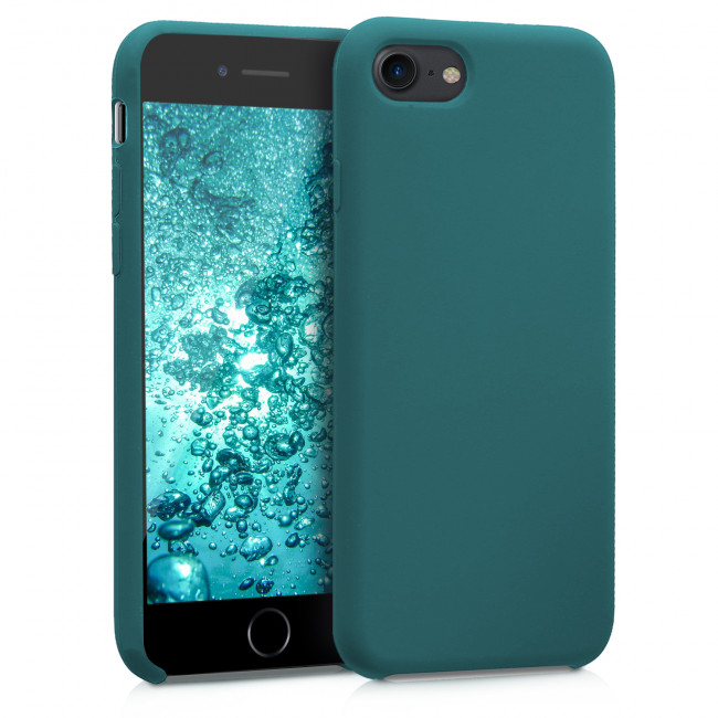 KW iPhone SE 2022 / SE 2020 / 7 / 8 Θήκη Σιλικόνης Rubber TPU - Teal Matte - 40225.57