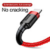 Baseus Kevlar Lightning Quick Charge Cable - Υψηλής Ταχύτητας Καλώδιο Lightning Γρήγορης Φόρτισης 2.4A 1M - Red - CALKLF-B09