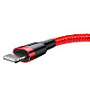 Baseus Kevlar Lightning Quick Charge Cable - Υψηλής Ταχύτητας Καλώδιο Lightning Γρήγορης Φόρτισης 2.4A 1M - Red - CALKLF-B09