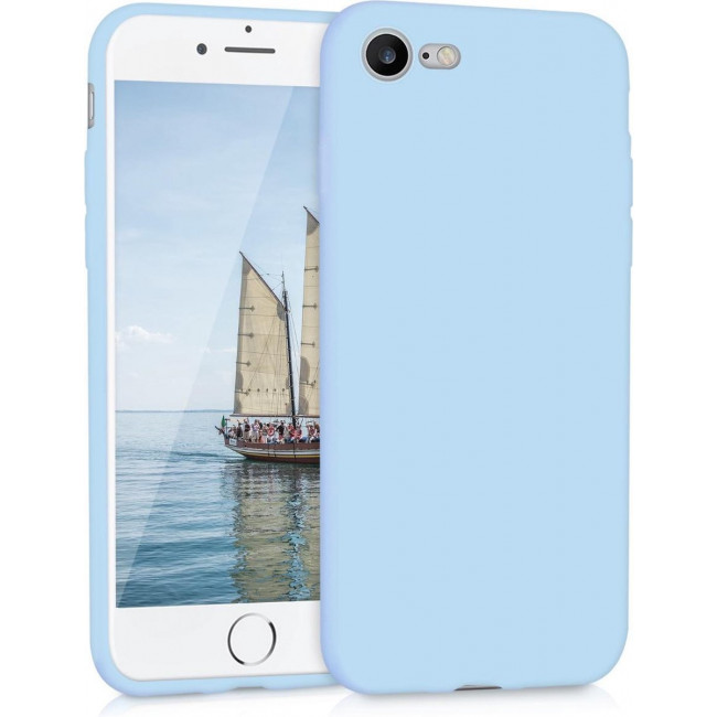 KW iPhone SE 2022 / SE 2020 / 7 / 8 Θήκη Σιλικόνης TPU - Light Blue Matt - 39458.23