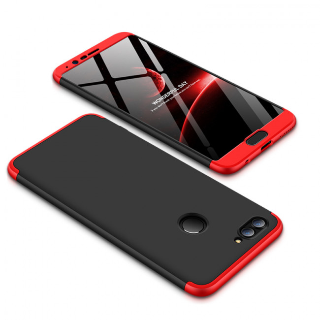 GKK Honor View 10 Θήκη 360 Full Body - Black / Red