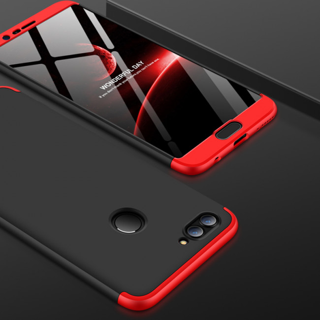 GKK Honor View 10 Θήκη 360 Full Body - Black / Red