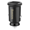 Baseus Grain Car Charger - Φορτιστής Αυτοκινήτου 3.1A 2xUSB Ports - Black - CCALL-ML01