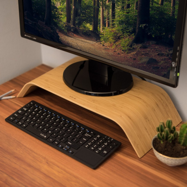 Kalibri Computer Monitor Wood Stand Βάση Στήριξης Οθόνης από Ξύλο - Bamboo Brown - 39070.24